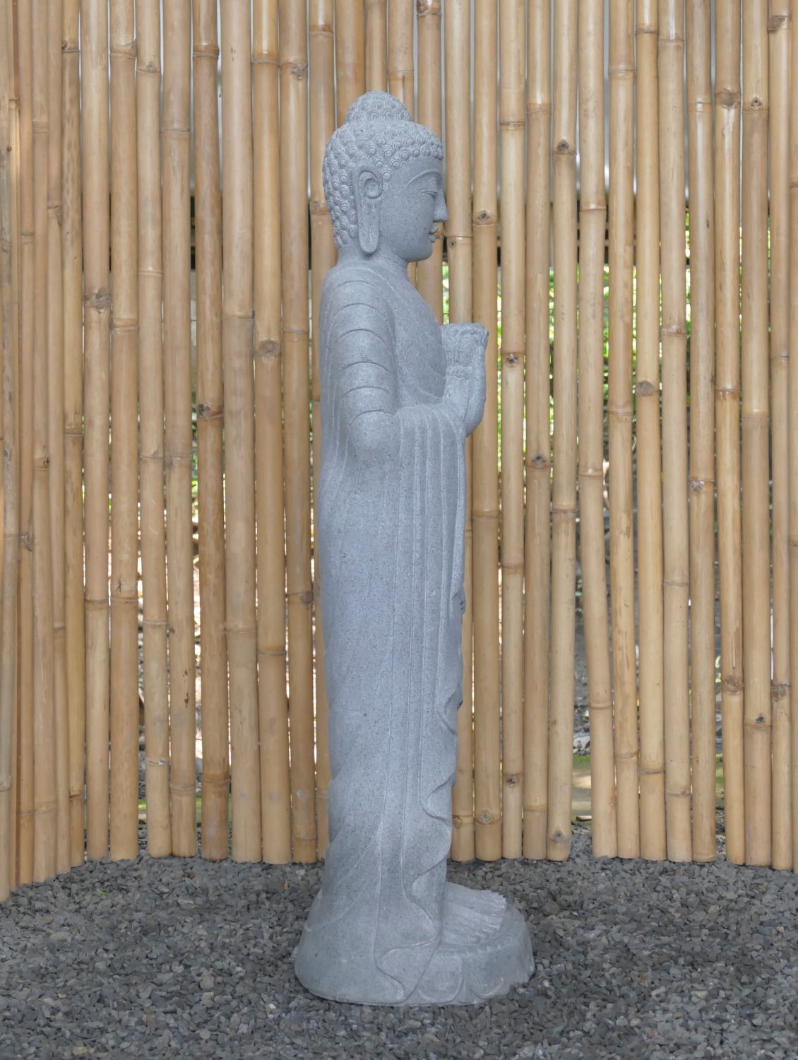  Product image 6 of the product “Standing Buddha with Lotus Flower, ca. 123 cm H ”